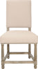 Safavieh Faxon 20''H Linen Side Chairs (SET Of 2)-Nickel Nail Heads Taupe and Pickled Oak Finish Furniture Main