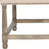 Safavieh Faxon 20''H Linen Side Chairs (SET Of 2)-Nickel Nail Heads Taupe and Pickled Oak Finish Furniture 