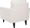 Safavieh Mid Century Modern Caleb Club Chair White and Java Furniture 