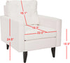 Safavieh Mid Century Modern Caleb Club Chair White and Java Furniture 