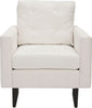 Safavieh Mid Century Modern Caleb Club Chair White and Java Furniture Main