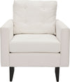Safavieh Mid Century Modern Caleb Club Chair White and Java Furniture Main