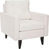 Safavieh Mid Century Modern Caleb Club Chair White and Java Furniture 