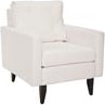 Safavieh Mid Century Modern Caleb Club Chair White and Java Furniture 