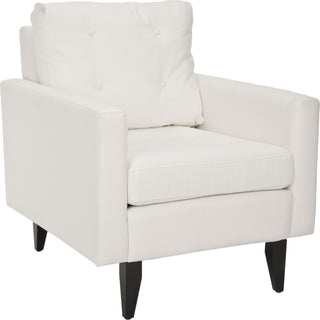 Safavieh Mid Century Modern Caleb Club Chair White and Java Furniture Main