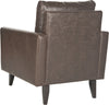 Safavieh Mid Century Modern Caleb Club Chair Antique Brown and Espresso Furniture 