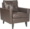 Safavieh Mid Century Modern Caleb Club Chair Antique Brown and Espresso Furniture 