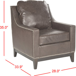 Safavieh Colton Club Chair Antique Brown and Espresso Furniture 