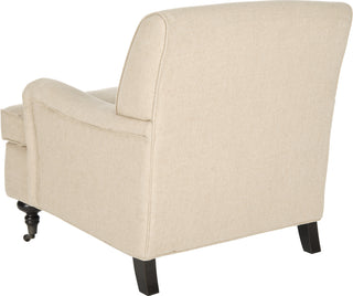 Safavieh Chloe Club Chair Hemp and Espresso Furniture 