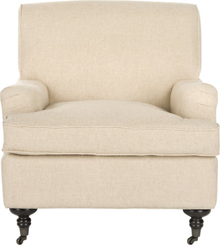 Safavieh Chloe Club Chair Hemp and Espresso Furniture main image