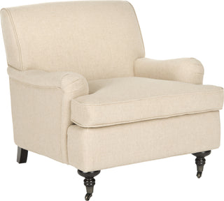 Safavieh Chloe Club Chair Hemp and Espresso Furniture 