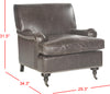 Safavieh Chloe Club Chair Antique Brown and Espresso Furniture 