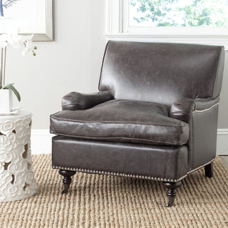 Safavieh Chloe Club Chair Antique Brown and Espresso  Feature