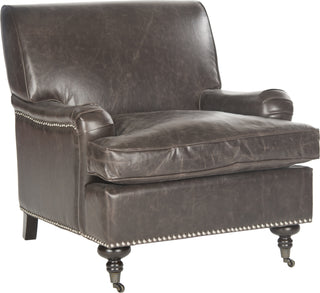 Safavieh Chloe Club Chair Antique Brown and Espresso Furniture 