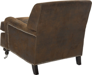 Safavieh Chloe Club Chair Brown and Espresso Furniture 