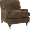 Safavieh Chloe Club Chair Brown and Espresso Furniture 