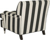 Safavieh Chloe Club Chair Black and White Espresso Furniture 