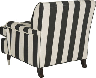 Safavieh Chloe Club Chair Black and White Espresso Furniture 