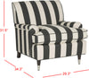 Safavieh Chloe Club Chair Black and White Espresso Furniture 