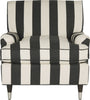 Safavieh Chloe Club Chair Black and White Espresso Furniture main image