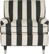 Safavieh Chloe Club Chair Black and White Espresso Furniture main image