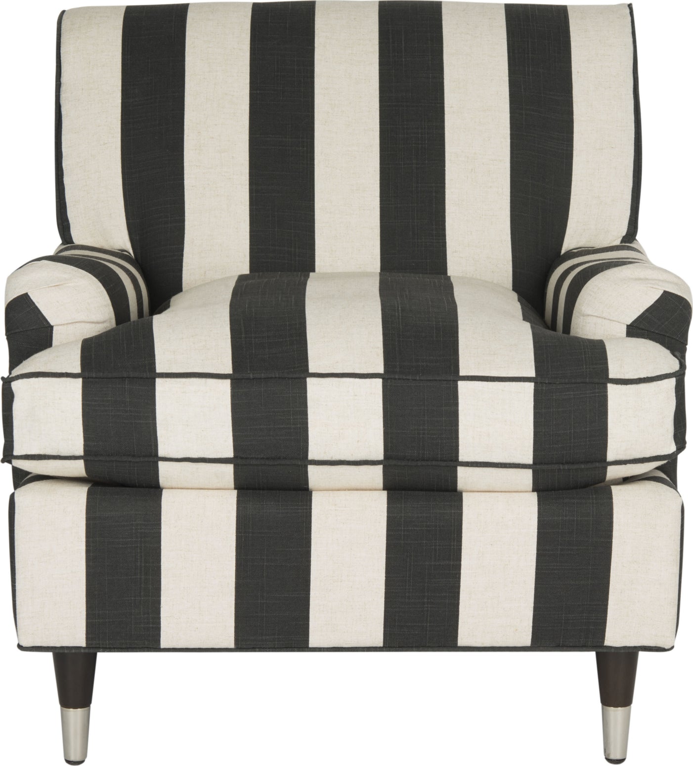 Safavieh Chloe Club Chair Black and White Espresso Furniture main image