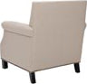 Safavieh Easton Club Chair-Brass Nail Heads Taupe and Java Furniture 