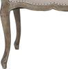 Safavieh Esther Arm Chair With Flat Black Nail Heads Taupe and Pickled Oak Furniture 