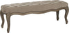 Safavieh Ramsey Bench Mushroom Taupe and Pickled Oak Finish Furniture 
