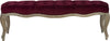 Safavieh Ramsey Bench Red Velvet and Pickled Oak Finish Furniture main image