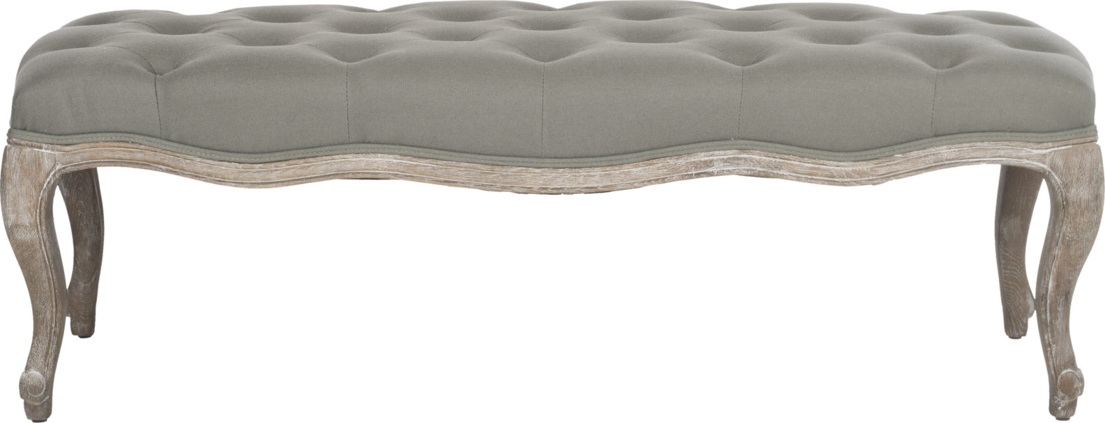 Safavieh Ramsey Bench Sea Mist and Pickled Oak Finish Furniture main image