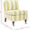Safavieh Randy Slipper Chair Multi Stripe and Espresso Furniture 