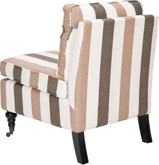 Safavieh Randy Slipper Chair Multi Stripe and Espresso Furniture 