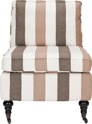 Safavieh Randy Slipper Chair Multi Stripe and Espresso Furniture main image