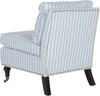 Safavieh Randy Slipper Chair Blue and White Espresso Furniture 