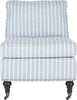 Safavieh Randy Slipper Chair Blue and White Espresso Furniture main image