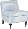 Safavieh Randy Slipper Chair Blue and White Espresso Furniture 
