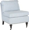 Safavieh Randy Slipper Chair Blue and White Espresso Furniture 