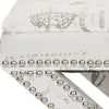 Safavieh Palmer Ottoman-Silver Nail Heads Eggshell Furniture 