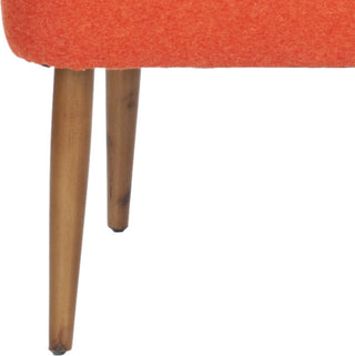 Safavieh Levi Bench Burnt Orange and Natural Oak Furniture 