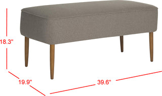 Safavieh Levi Bench Grey and Natural Oak Furniture 