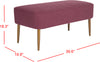 Safavieh Levi Bench Maroon and Natural Oak Furniture 