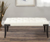 Safavieh Gibbons Bench-Silver Nail Heads Cream and Espresso Furniture  Feature