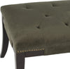 Safavieh Gibbons Bench-Brass Nail Heads Graphite and Espresso Furniture 