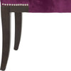 Safavieh Gibbons Bench-Silver Nail Heads Plum and Espresso Furniture 