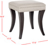 Safavieh Diva Tufted Ottoman Taupe and Espresso Furniture 