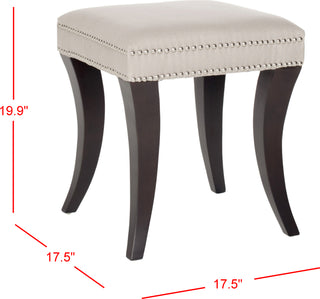 Safavieh Diva Tufted Ottoman Taupe and Espresso Furniture 