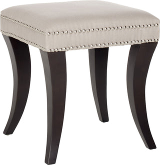 Safavieh Diva Tufted Ottoman Taupe and Espresso Furniture 