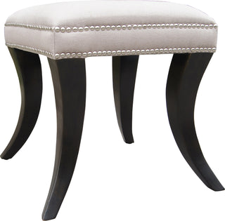 Safavieh Diva Tufted Ottoman Taupe and Espresso Furniture Main