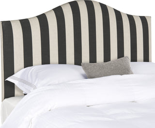 Safavieh Connie Black and White Stripe Headboard Bedding main image